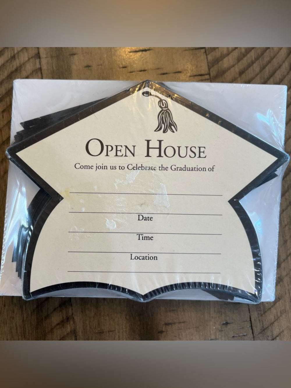 Gartner Studios Black and Cream Graduation Open House Invitation Cards